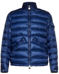 Moncler Agay Quilted Nylon Down Jacket - Blue