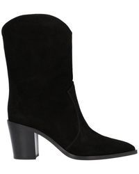 Gianvito Rossi - Denver Pointed-Toe Boots - Lyst