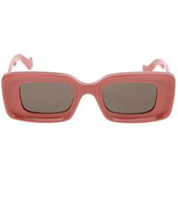 Loewe - Rectangular Frame Sunglasses - Lyst