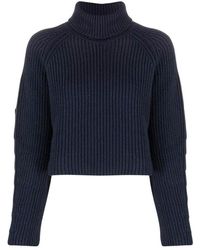 Societe Anonyme - Roll-neck Cropped Knitted Jumper - Lyst