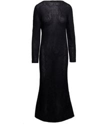 Tom Ford - Fine Knit Semi-sheer Long Dress In Viscose Blend Woman - Lyst