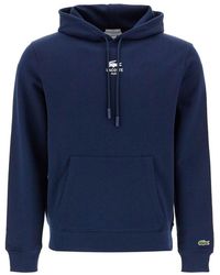 Lacoste - Hooded Sweatshirt With Logo Print - Lyst