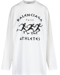 Balenciaga Cotton Spa Pyjama Long Sleeve T-shirt in Black | Lyst
