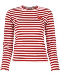COMME DES GARÇONS PLAY - Striped Long-sleeved T-shirt - Lyst