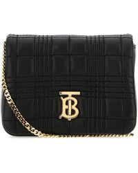 Burberry Monogram Mini Shoulder Bag - Black
