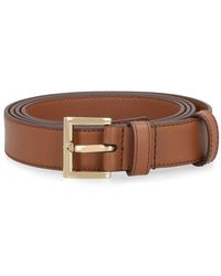 Prada - Calf Leather Belt With Buckle - Lyst
