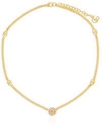 Gucci - Double G Embellished Chained Necklace - Lyst