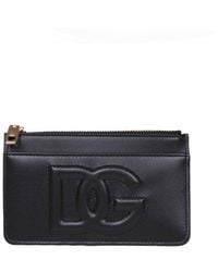 Dolce & Gabbana - Card Holder In Black Leather - Lyst