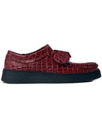 Martine Rose - X Clarks Embossed Square Toe Loafers - Lyst