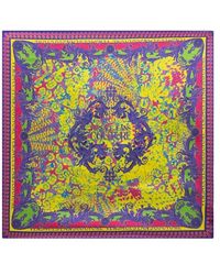Versace - Barocco-printed Square Scarf - Lyst