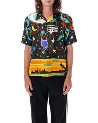 Palm Angels - Starry Night Short-sleeved Bowling Shirt - Lyst