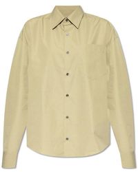 Ami Paris - Cotton Shirt With Logo, - Lyst