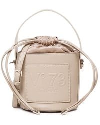 V73 - Beatrix Logo Embossed Drawstring Bucket Bag - Lyst