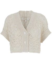 Antonelli - Bizet Knit Cardigan With V Neck - Lyst