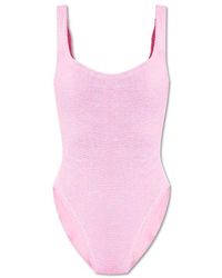 Hunza G - Square Neck One Piece Swimsuit - Lyst