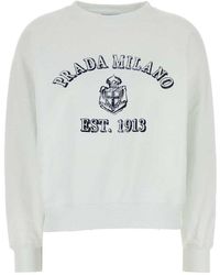 Prada - Cotton Sweatshirt - Lyst