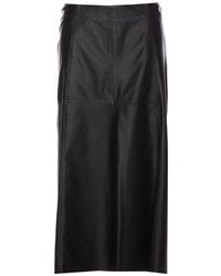 Arma - Marbella A-line Leather Midi Skirt - Lyst