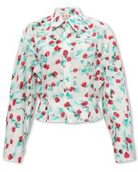 Marni - Shirt With Floral Motif - Lyst