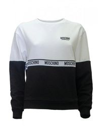 Moschino - Two-toned Logo Printed Sweatshirt - Lyst