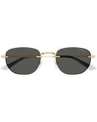 Montblanc - Oval Frame Sunglasses - Lyst