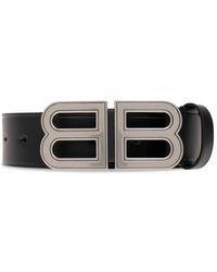 Balenciaga - Leather Belt With Logo - Lyst