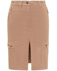 Pinko - High-waist Slit-detailed Midi Skirt - Lyst