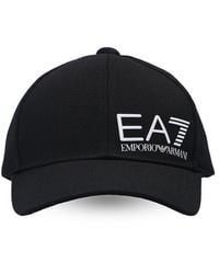 EA7 - Logo-printed Curved Peak Baseball Cap - Lyst