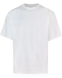 Axel Arigato - T Shirt Bianca Laced Con Stampa Sul Retro - Lyst