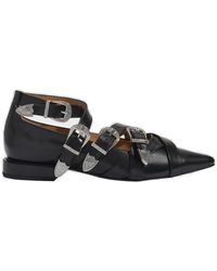 Toga - Buckled Pointed Toe Loafers - Lyst