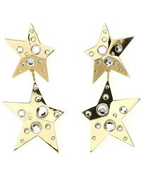 Area - Embellished Star Drop Earrings - Lyst
