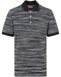 Missoni - Striped Knitted Polo Shirt - Lyst