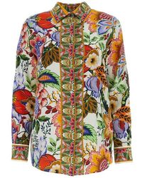Etro - Floral Printed Long-sleeved Shirt - Lyst