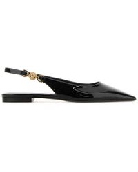 Versace - Square-Toe Slingback Ballerinas - Lyst