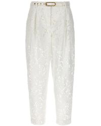 Zimmermann - 'Natura Cropped Barrell' Trousers - Lyst