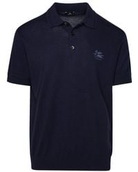 Etro - Cotton Blend Polo Shirt - Lyst