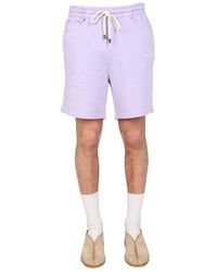 MOUTY - Logo Embroidered Bermuda Shorts - Lyst