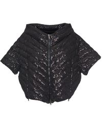Herno - Micro Sequin Embellished A-line Jacket - Lyst