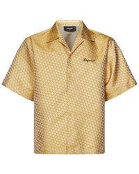 DSquared² - Geometric-printed Short-sleeved Buttoned Shirt - Lyst