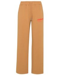 Ambush Cotton Multicord Flared Track Pants in Orange Natural Womens Activewear gym and workout clothes gym and workout clothes Ambush Activewear 