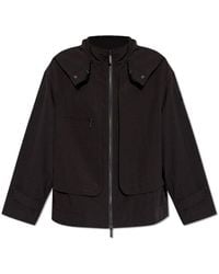 Emporio Armani - Jacket With Detachable Hood, - Lyst