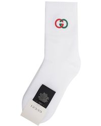Gucci White Socks With Logo
