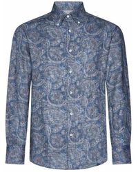 Brunello Cucinelli - Graphic Printed Buttoned Shirt - Lyst