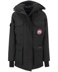 Canada Goose - Logo Patch Hooded Coat - Lyst