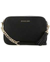 MICHAEL Michael Kors Ginny Leather Cross-body Bag - Black