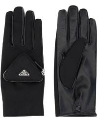 Prada Re-nylon Pouch Gloves - Black