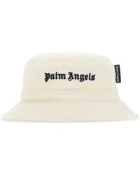 Palm Angels Ivory Cotton Hat - White