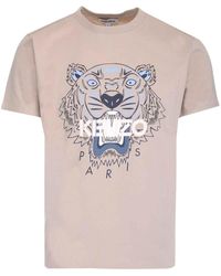 KENZO Cappuccino Cotton T-shirt Beige - Natural