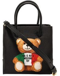 Moschino Transparent Teddy Print Tote Bag in White - Lyst