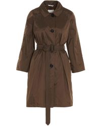 Max Mara Belted Trench Coat - Brown