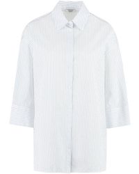 Peserico - Oversized Striped Button-up Shirt - Lyst